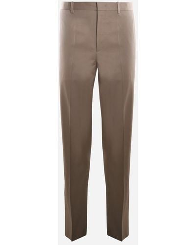 Jil Sander Trousers Made Of Cotton Twill - Natural
