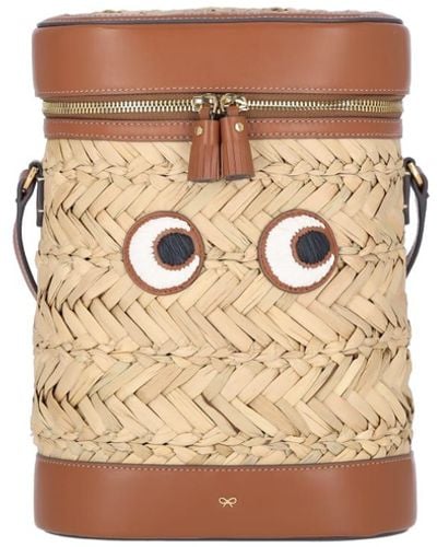 Anya Hindmarch Eyes Flask Shoulder Bag - Natural