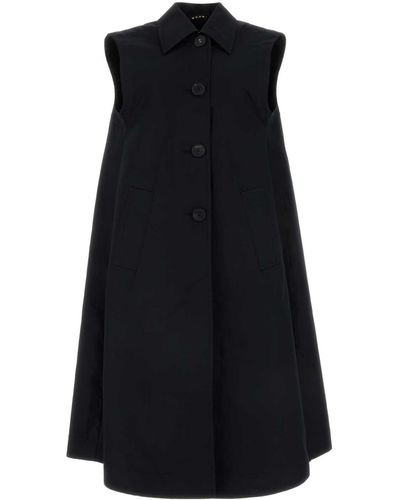 Marni Cotton Overcoat - Black