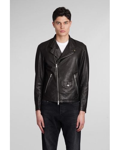 DFOUR® Leather Jacket - Black