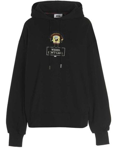Gcds 'Don'T Care' Capsule Hoodie With 'Don'T Care' Capsule - Black