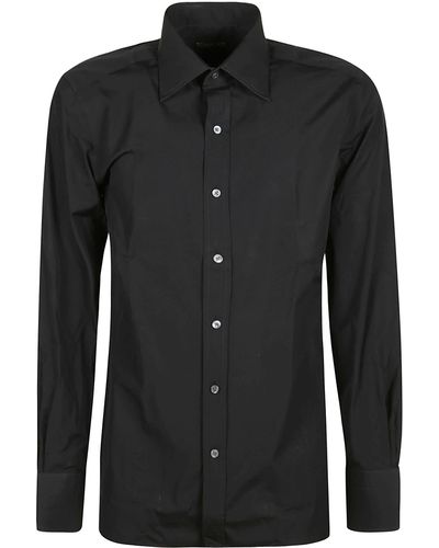 Tom Ford Reular Plain Shirt - Black