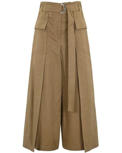 Weekend by Maxmara Pinide Pants In Linen And Cotton - Natural