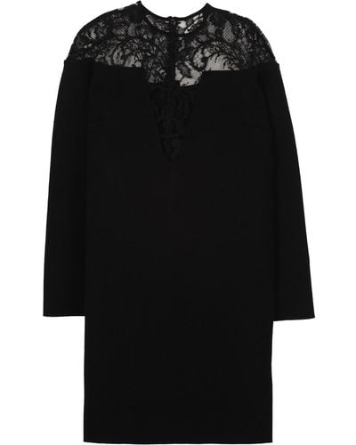 Givenchy Lace Detail Knitted Dress - Black