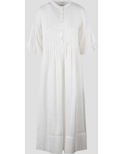 THE ROSE IBIZA Silk Midi Dress - White