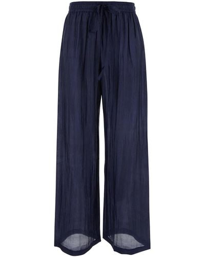 THE ROSE IBIZA Palazzo Trousers With Drawstring - Blue