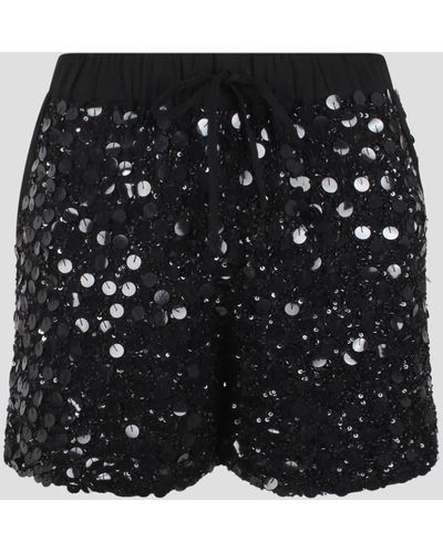 P.A.R.O.S.H. Full Sequins Shorts - Black