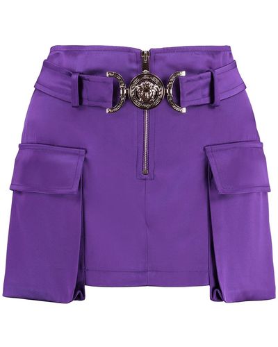 Versace Cargo Mini Skirt - Purple