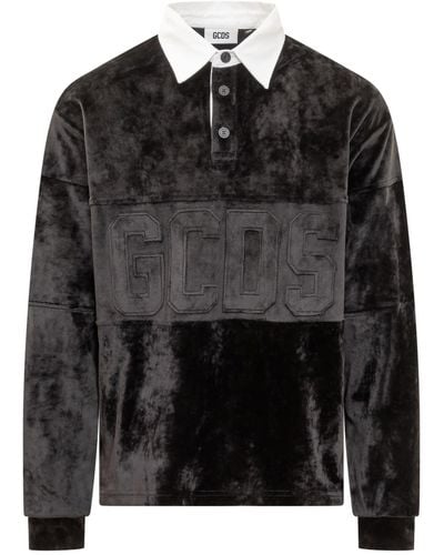 Gcds Velvet Polo Shirt - Black