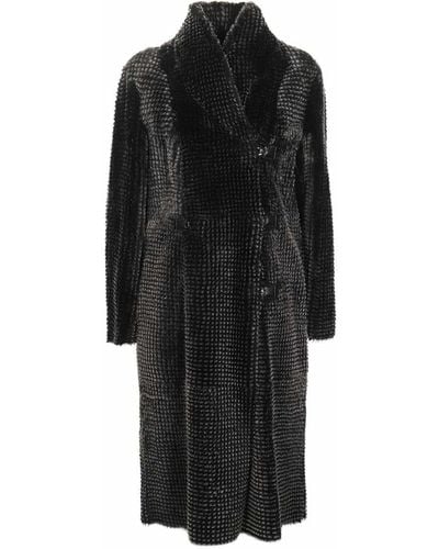 Emporio Armani Fur Coat - Black