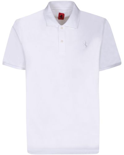 Ferrari Cotton Piquã Polo Shirt - White