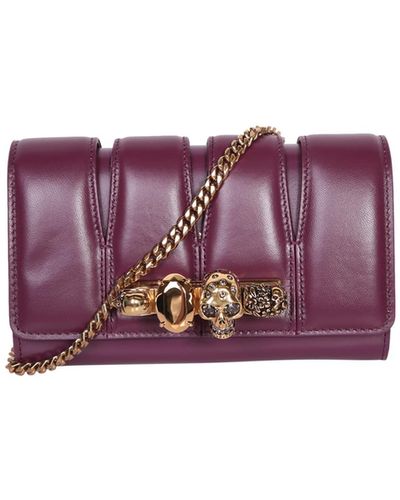 Alexander McQueen The Slash Clutch Bag - Purple