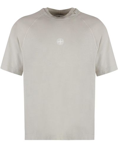 Stone Island Cotton Crew-neck T-shirt - Grey