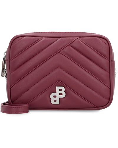 BOSS Evelyn Faux Leather Shoulder Bag - Purple