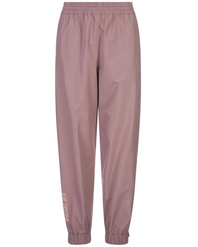 3 MONCLER GRENOBLE Light Pink Gore-tex Trousers - Purple