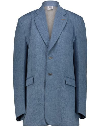 Vetements Tailored Denim Jacket - Blue
