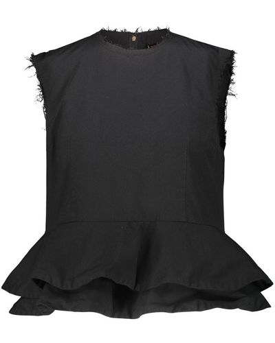 Comme des Garçons Sleeveless Top With Flounce Clothing - Black