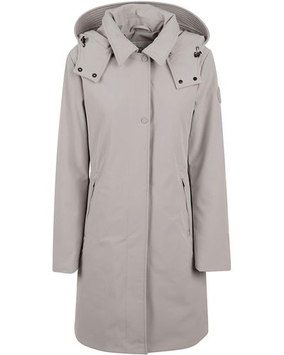 Woolrich Firth Down Hooded Trench - Gray