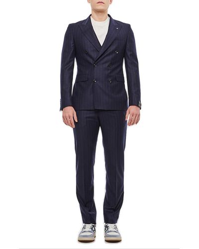Tagliatore Double-Breasted Two-Piece Suit Set - Blue