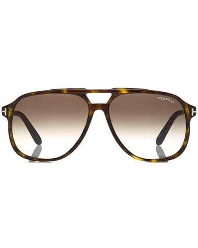 Tom Ford Raoul Pilot-frame Sunglasses - Brown