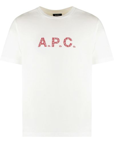 A.P.C. James Logo Cotton T-shirt - White