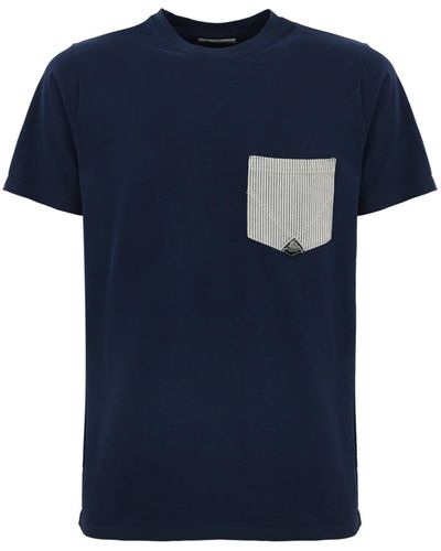 Roy Rogers Cotton T-Shirt With Pocket - Blue