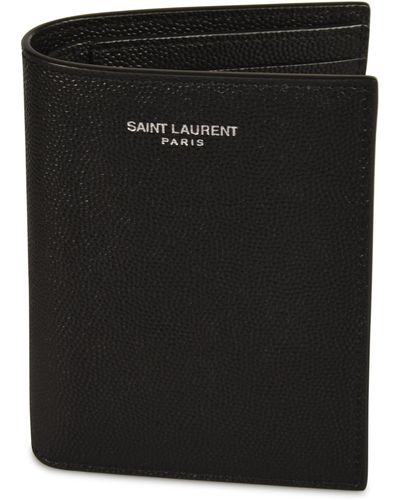 Saint Laurent Stand-up Logo Bifold Wallet - Black
