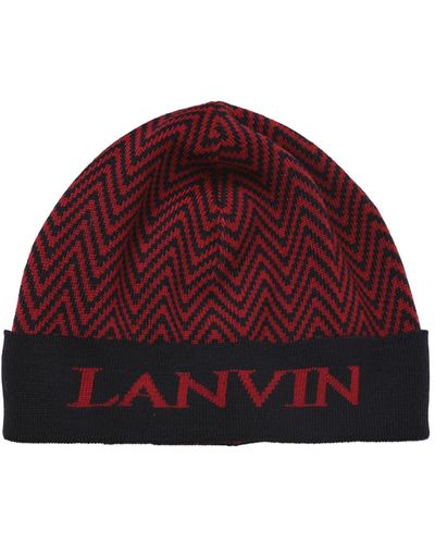 Lanvin Hat With Motif - Red