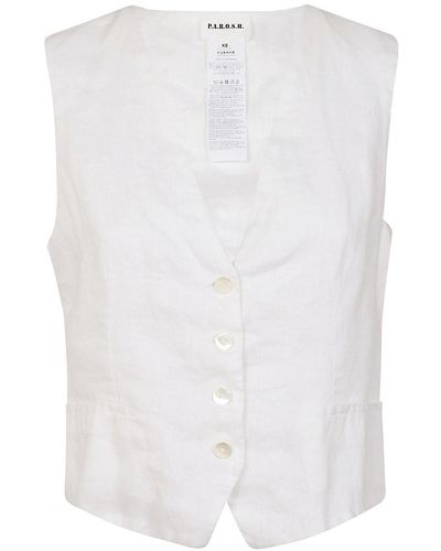 P.A.R.O.S.H. Sleeveless Gilet - White