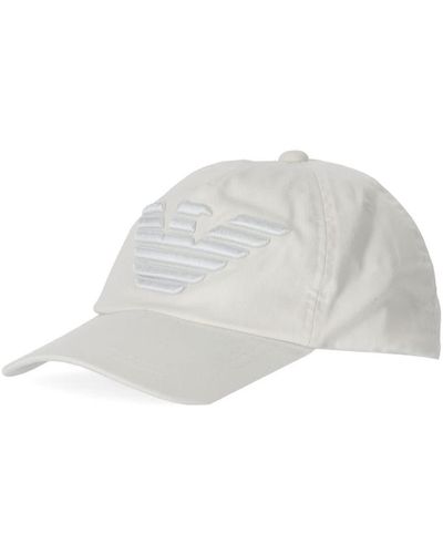 Emporio Armani Tonal Logo Baseball Cap - White