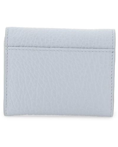 Maison Margiela Grained Leather Tri-fold Wallet - Gray