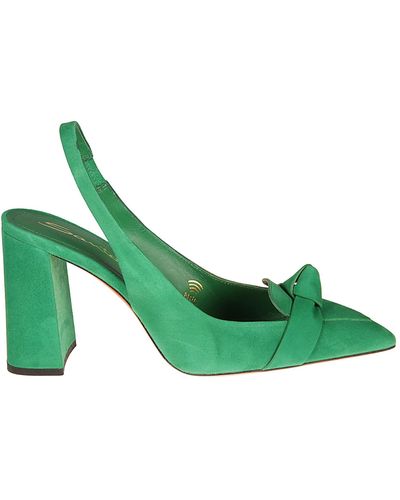 Santoni Knot Detail Slingback Court Shoes - Green
