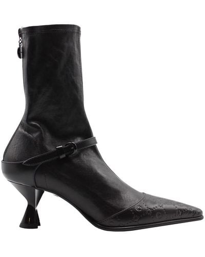 Marine Serre Ankle Boots Shoes - Black