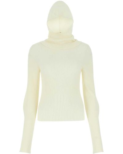 Low Classic Ivory Wool Jumper - White