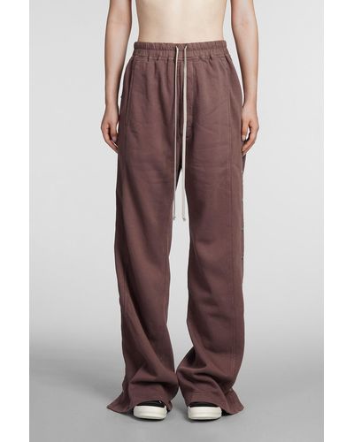 Rick Owens Pusher Trousers Trousers In Viola Cotton - Brown