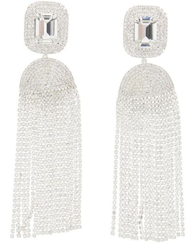 Magda Butrym Colored Earrings With A Cascade Of Crystals - White