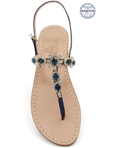 Dea Sandals Via Krupp Jewel Flip Flops Sandals - Multicolour