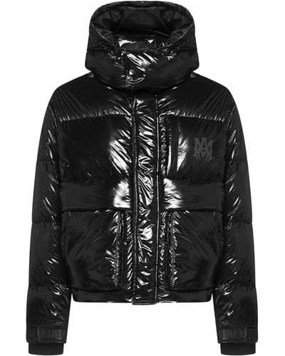 Amiri Hooded Glossy Nylon Down Puffer Jacket - Black