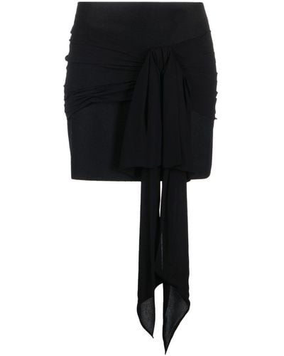 Philosophy Di Lorenzo Serafini Virgin Wool-Cashmere Blend Miniskirt - Black
