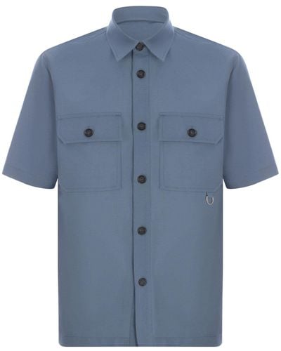 Paolo Pecora Shirt Made Of Cotton Blend - Blue