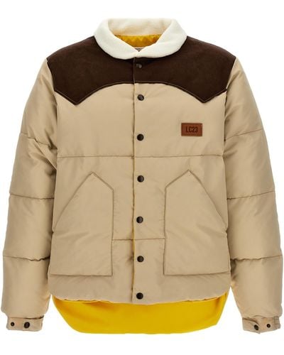 LC23 Panelled Down Jacket - Natural