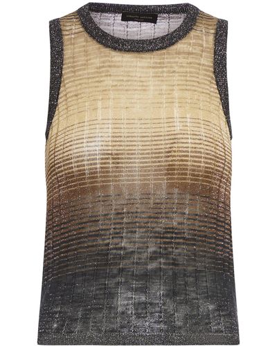 Roberto Collina Tank Top Stripes - Brown