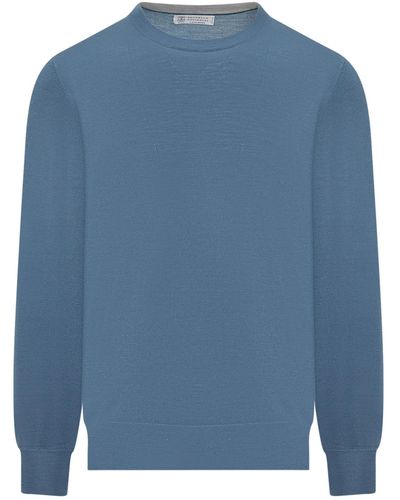 Brunello Cucinelli Crewneck Shirt - Blue