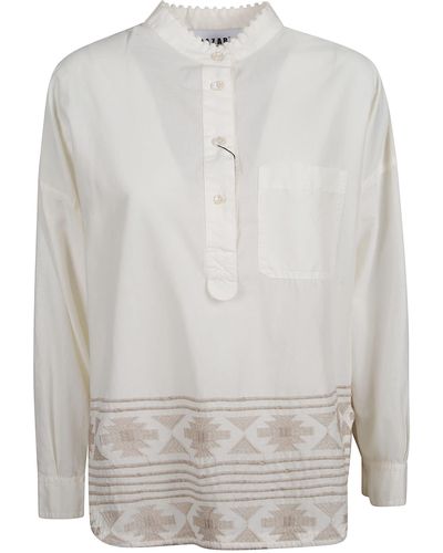 Bazar Deluxe Ruffle Collar Shirt - White