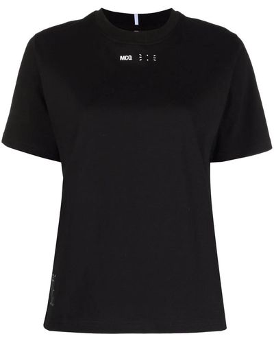 McQ Woman Black T-shirt With Logo