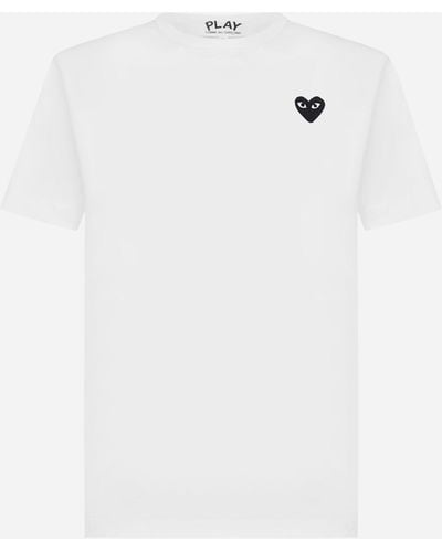 Comme des Garçons Heart-appliqué Regular-fit Cotton-jersey T-shirt Xx - White