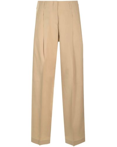 Golden Goose Wide Pants With Pleats - Natural