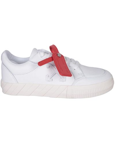 Off-White c/o Virgil Abloh Low Vulcan Leather Trainers - Pink