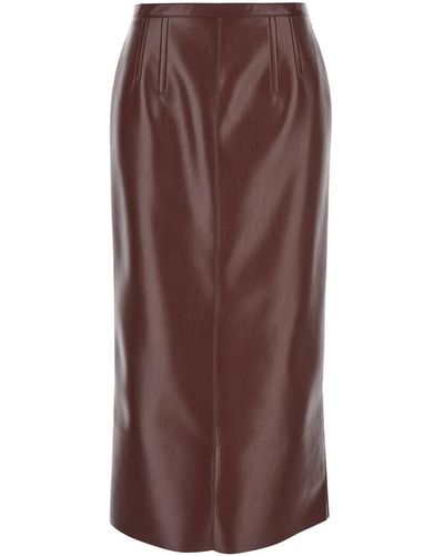 Philosophy Di Lorenzo Serafini Eco Leather Midi Skirt - Brown