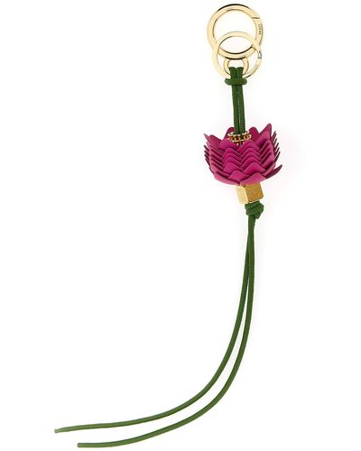 Loewe Flower Dice Capsule Paulas Ibiza Keyring - Pink